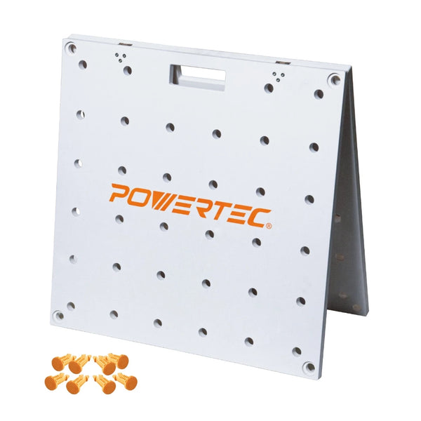 POWERTEC 折疊式工作桌桌面|適用 Arachni Flex 桌架 |24" x 48" 防水PVC・內建 3/4" 標準夾具孔