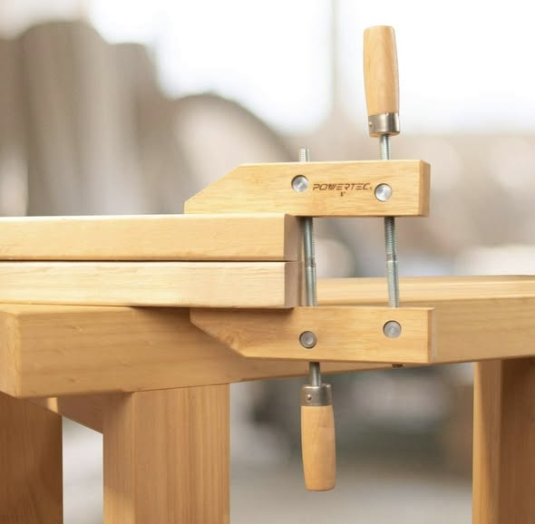 美國 POWERTEC 71041 /8吋 木製螺桿夾具（單支裝）【福利品】