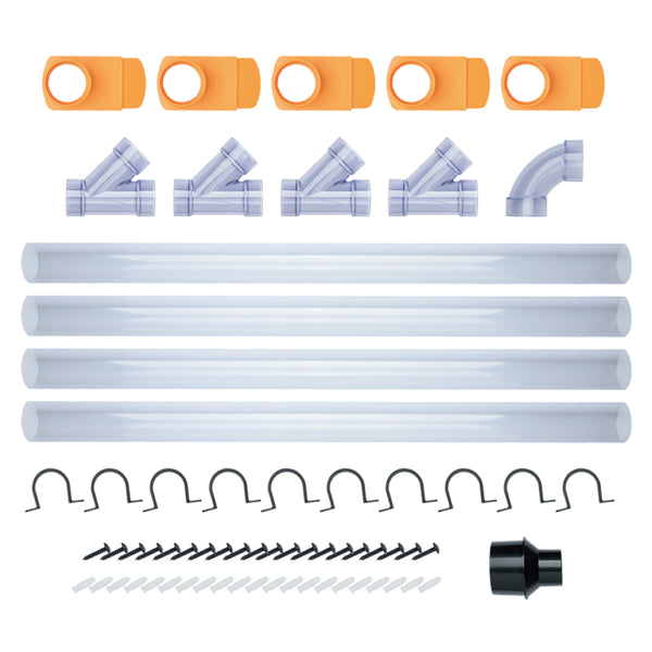 POWERTEC 70304   2-1/2吋 集塵配件組 | 木工集塵系統升級必備/可接五台電動工具/研磨/刨木/鋸台/帶鋸