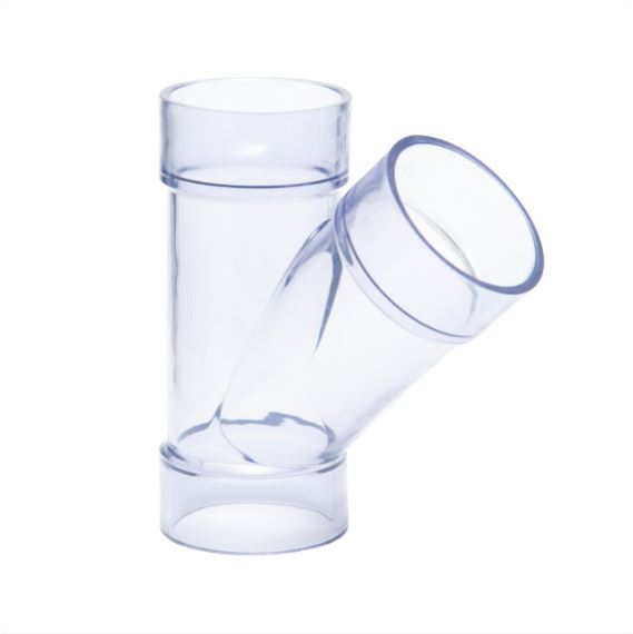 美國 POWERTEC 70308 4吋 Y型 透明ABS轉接管 自帶轉接口 可直接透明直管