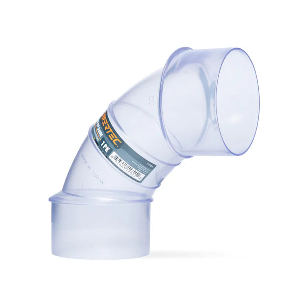 【得擘】 70364 內徑 4吋 透明 90度 彎頭 雙頭 可接透明直管 轉接管 轉接彎管 木工 集塵 排風 通風 油煙 風管