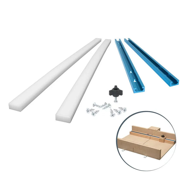 美國 POWERTEC 71673 桌鋸推台組裝配件組 含高硬度PE滑條 標準規格滑軌 零件